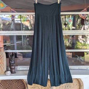 Amour Vert XS Forest Green Fontaine Modal Pants Ultra Soft Wide Leg Crops